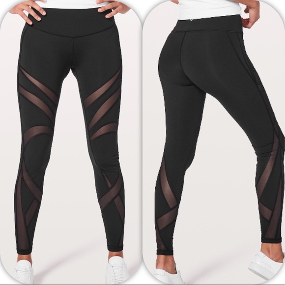 lululemon athletica Pants - NWT BLACK LULULEMON WUNDER UNDER HIGH RISE  MESH